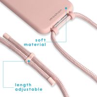 imoshion Coque de couleur avec cordon amovible Apple iPhone SE (2022 / 2020) / 8 / 7 - Rose