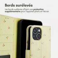 imoshion Étui de télephone portefeuille Design Apple iPhone 14 - Garden Stripes