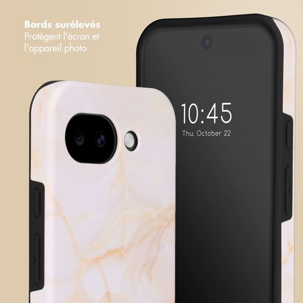 Selencia Coque arrière Vivid avec MagSafe Google Pixel 10a - Golden Beige Marble