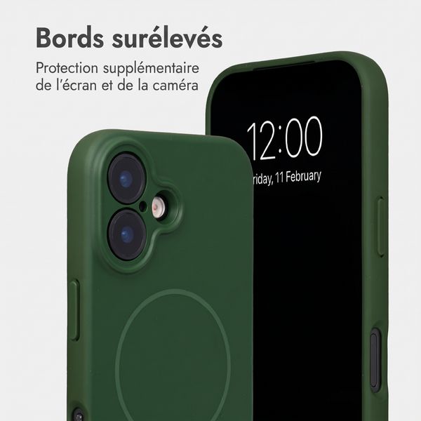 Accezz Coque Grip avec MagSafe Apple iPhone 16 - Vert foncé