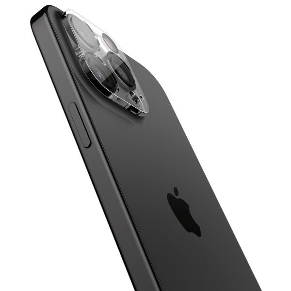Spigen Optik Lens Protector - Protection complète de la caméra (lot de 2) Apple iPhone 16 Pro / 16 Pro Max / 15 Pro / 15 Pro Max / 14 Pro / 14 Pro Max - Crystal Clear