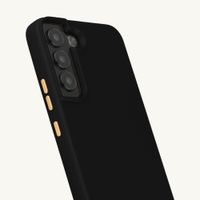 Selencia Coque arrière Rivièra avec MagSafe avec crochets amovibles Samsung Galaxy S22 - Velvet Black