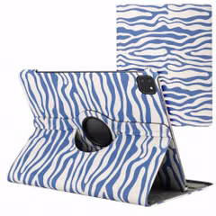 imoshion Coque tablette Design rotatif à 360° Apple iPad Air 13 pouces (2026) M4 / (2025) M3 / (2024) M2 - White Blue Stripes