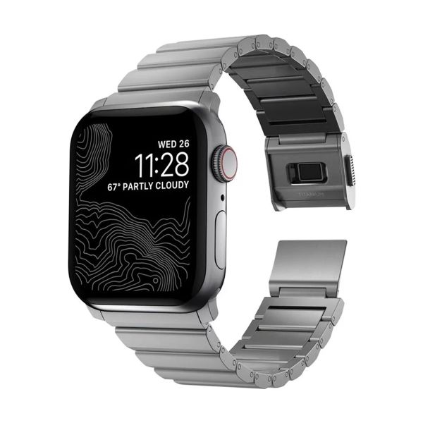 Nomad Bracelet à maillons en titane Apple Watch | 44/45/46/49 mm - Silver