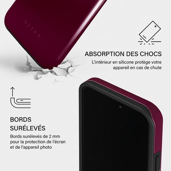 Burga Coque Tough MagSafe Apple iPhone 14 Pro - Dark Cherry