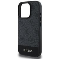 Guess Coque arrière Bottom Stripe 4G Apple iPhone 16 Pro Max - Gris