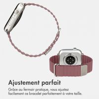 imoshion Bracelet magnétique en cuir synthétique Apple Watch | 38/40/41/42 mm - Rose