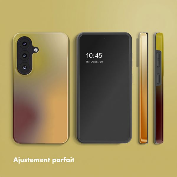 Selencia Coque arrière Vivid avec MagSafe Samsung Galaxy S26 FE - Gradient Olive Dust