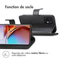 imoshion Étui de télephone portefeuille de luxe Motorola Edge 40 Pro - Noir