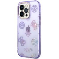 Guess Coque Peony Glitter Apple iPhone 14 Pro Max - Lila