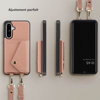 Selencia Coque de télephone Sera avec cordon et porte-cartes enveloppe Samsung Galaxy A36 / A56 - Old Pink