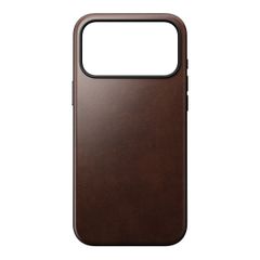 Nomad Coque Modern Horween Leather Apple iPhone 17 Pro Max - Rustic Brown