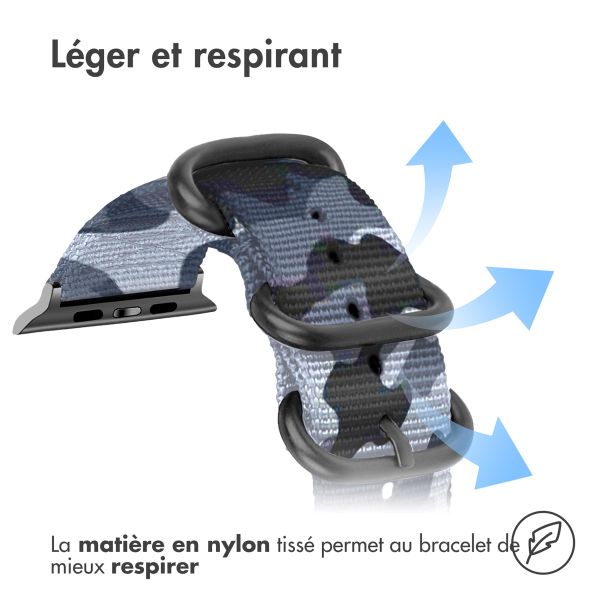 imoshion Bracelet robuste en nylon Apple Watch | 38/40/41/42 mm - Camouflage Grey