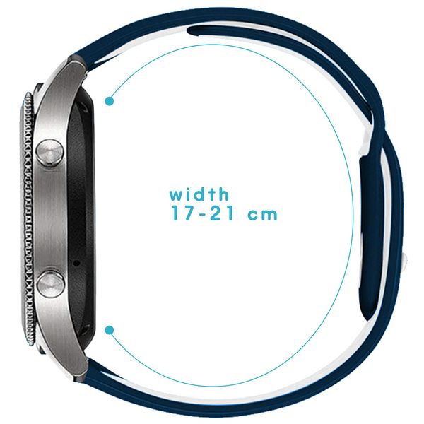 imoshion Bracelet sport silicone Samsung Galaxy Watch 4 / 5 / 6 / 7 / FE (20 mm) - Bleu
