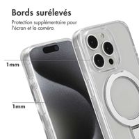 Accezz Coque Ring Stand avec MagSafe Apple iPhone 15 Pro - Transparent