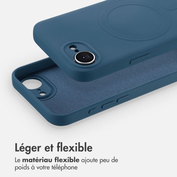 imoshion Coque Couleur avec MagSafe Apple iPhone 17e / 16e - Bleu foncé