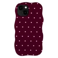 Selencia Coque arrière Vivid Wavy avec MagSafe Apple iPhone 14 / 13 - Happy Dots Burgundy