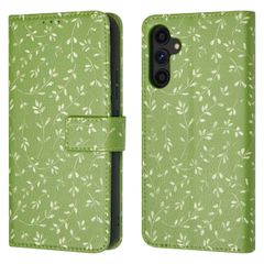 imoshion Étui de télephone portefeuille Design Samsung Galaxy A34 (5G) - Green Flowers