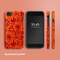 Selencia Coque arrière Vivid Apple iPhone SE (2022 / 2020) / 8 / 7 - Tropical Vibes Apricot