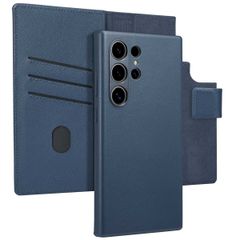 Accezz Étui de télephone portefeuille en cuir 2-en-1 avec MagSafe Samsung Galaxy S24 Ultra - Nightfall Blue