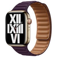 Apple Bracelet Leather Link Apple Watch | 44/45/46/49 mm - Taille S/M - Dark Cherry