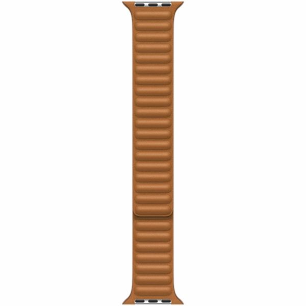 Apple Bracelet Leather Link Apple Watch | 44/45/46/49 mm - Taille M/L - Golden Brown