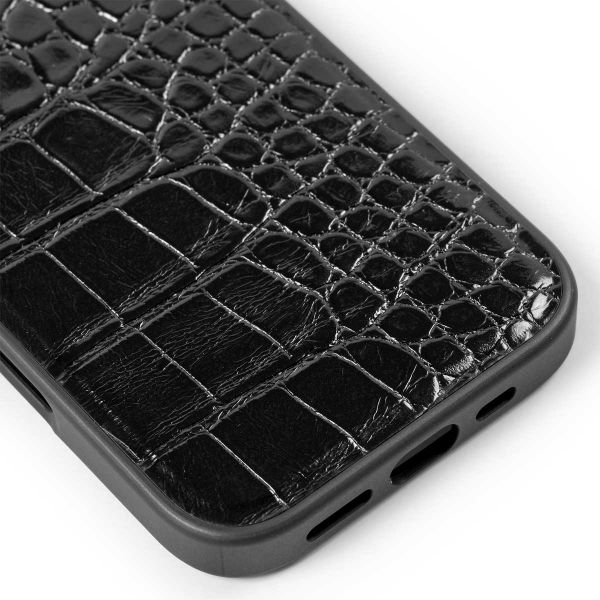 iDeal of Sweden Coque Vegan Leather Apple iPhone 16 Plus - Black Croco