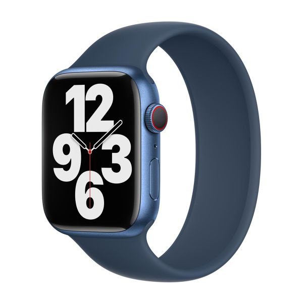 Apple 4 Pack Bracelet Boucle unique en Silicone Apple Watch | 38/40/41/42 mm - Taille 7 - White/ Marigold/ Abyss Blue/ Succulent