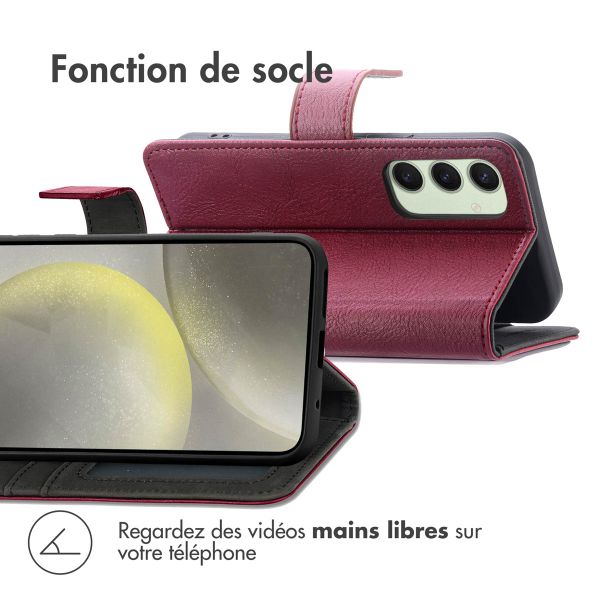 imoshion Étui de télephone portefeuille de luxe Samsung Galaxy S24 FE - Bordeaux