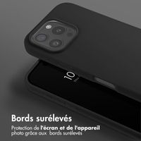 Selencia Coque silicone avec cordon amovible Apple iPhone 16 Pro - Noir