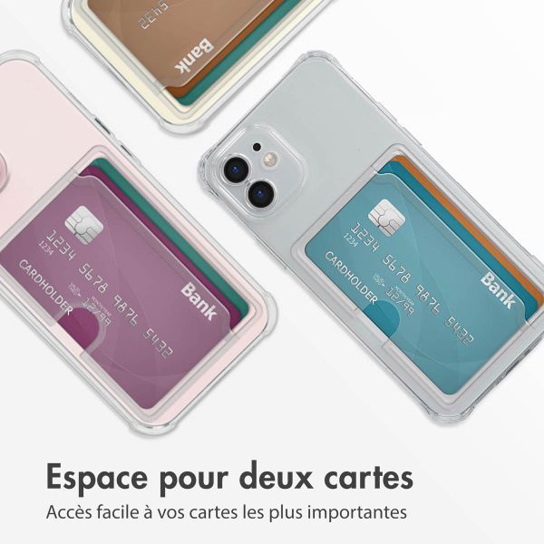 imoshion Coque silicone avec porte-cartes Apple iPhone 12 - Transparent