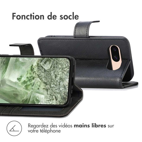 imoshion Étui de télephone portefeuille de luxe Google Pixel 8a - Noir
