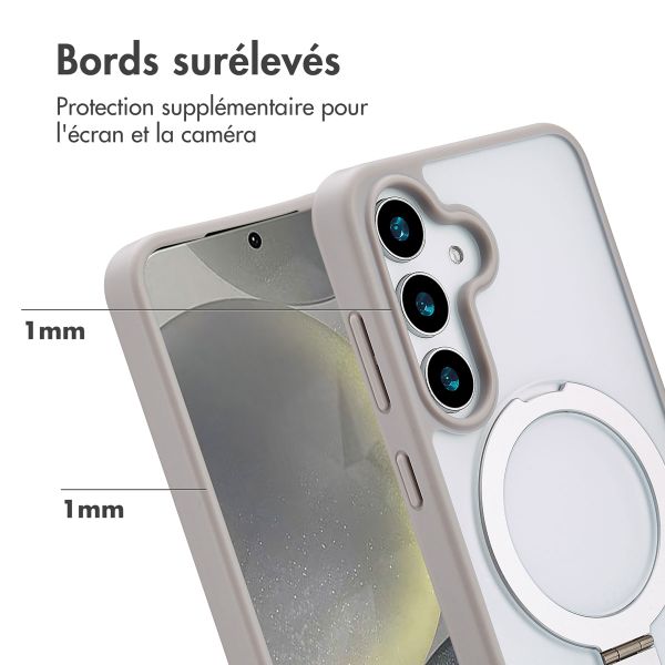 Accezz Coque Ring Stand avec MagSafe Samsung Galaxy S25 - Gris