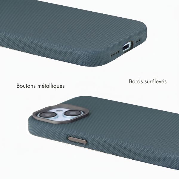 Accezz Coque arrière Mesh avec MagSafe Apple iPhone 15 - Bleu foncé