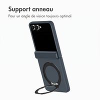 Accezz Color Backcover avec MagSafe et support à anneau Samsung Galaxy Z Flip 8 - Bleu foncé