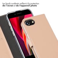 Selencia Étui portefeuille en cuir véritable Apple iPhone 17e / 16e - Dusty Pink