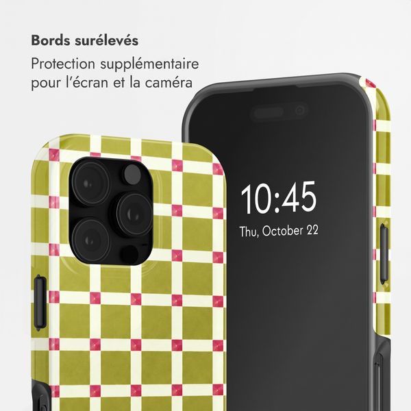 Selencia Coque arrière Vivid avec MagSafe Apple iPhone 16 Pro Max - Check This Olive