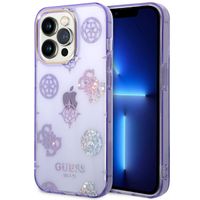Guess Coque Peony Glitter Apple iPhone 14 Pro - Lila