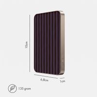 Selencia Powerbank Vivid 5 000 mAh - MagSafe et Qi - Desert Gold / Bonbon Stripe Blueberry