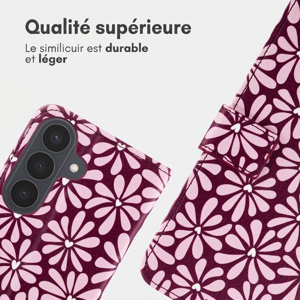 imoshion Étui de télephone portefeuille Design Samsung Galaxy S26 - Bloom Love Blush