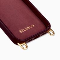 Selencia Coque arrière Rivièra avec MagSafe avec crochets amovibles Apple iPhone 14 / 13 - Bold Burgundy