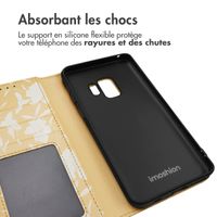 imoshion Étui de télephone portefeuille Design Samsung Galaxy S9 - Yellow Flowers