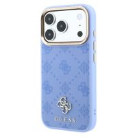 Guess Coque 4G Metal Logo MagSafe Apple iPhone 18 Pro Max / 17 Pro Max - Light Blue