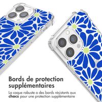 imoshion Coque Design avec cordon Apple iPhone 13 Pro Max - Cobalt Blue Flowers Connect