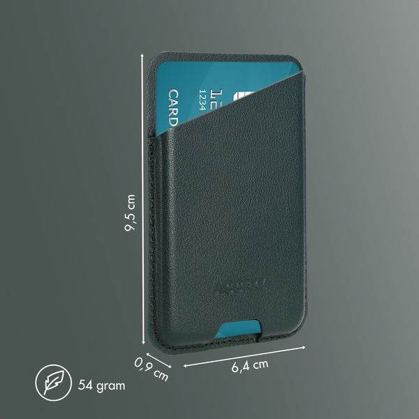 Accezz Porte-cartes en cuir magnétique - Compatible avec Apple Find My - Cedar Green