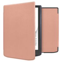 imoshion Étui de liseuse portefeuille Slim Soft Pocketbook InkPad Color 3 / InkPad 4 - Rose Doré