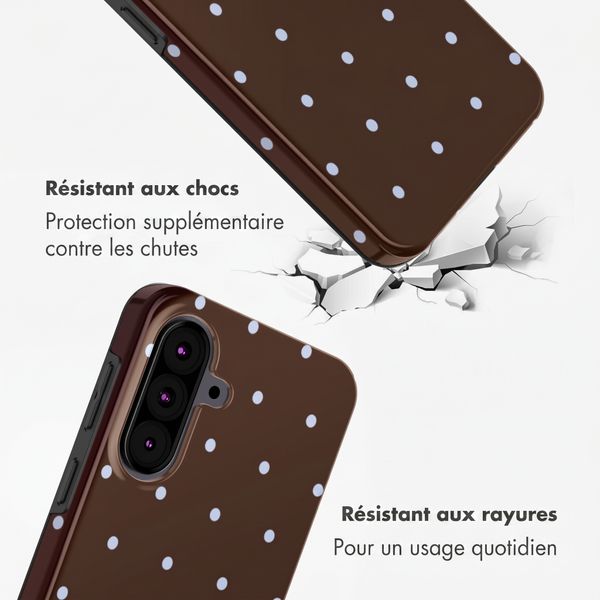 Selencia Coque arrière Vivid Samsung Galaxy A37 (5G) - Happy Dots Chocolate