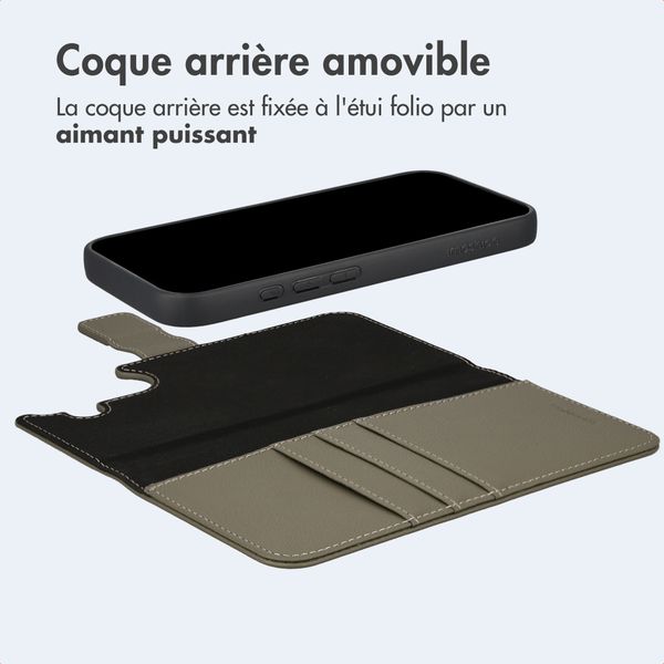imoshion Étui portefeuille luxe 2-en-1 amovible Apple iPhone 16 - Vert