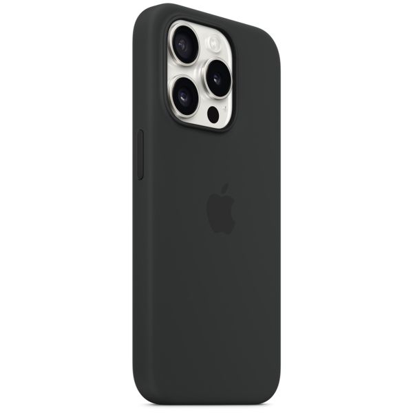 Apple Coque en silicone MagSafe Apple iPhone 15 Pro - Black