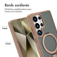 Accezz Coque Ring Stand avec MagSafe Samsung Galaxy S25 Ultra - Marron